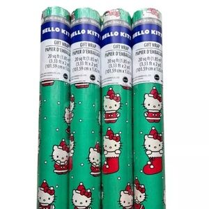 Hello Kitty wrapping paper rolls w/ extras